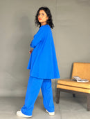 V-neck with front zipper stylish and full sleeves, Elastic waist straight pant Activewear 4014 - ملابس رياضية