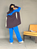 Hoodie style with front zipper and width cuff full sleeves, Elastic waist straight pants Activewear 4026 - ملابس رياضية