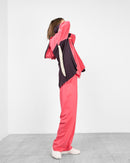 Hoodie style with front zipper and width cuff full sleeves, Elastic waist straight pants Activewear 4029 - ملابس رياضية