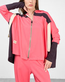 Hoodie style with front zipper and width cuff full sleeves, Elastic waist straight pants Activewear 4029 - ملابس رياضية