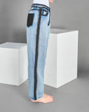 Women jeans for dual gradiant  straight leg pants 4100 - بنطلون