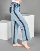 Women jeans for dual gradiant  straight leg pants 4100 - بنطلون