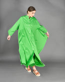 Round neck design with front buttons and long sleeves with stylish cuff dresses 4130 - فستان