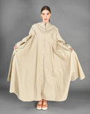 Round neck design with front buttons and long sleeves with stylish cuff dresses 4131 - فستان