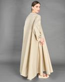 Round neck design with front buttons and long sleeves with stylish cuff dresses 4131 - فستان