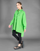 Collar design with front stylish pocket and buttons, long sleeves cuff dress 4142 - فستان