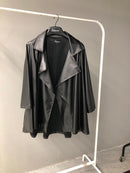 V-COLLAR LEATHER JACKET 2062 - ملابس جلد