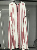 LINEN STRIPED WIDE LONG SLEEVES KAFTAN 2330 - قفطان