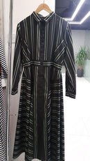 OLIVE STRIPE DRESS 1631 - فستان