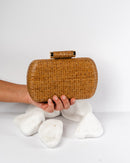 Minimalist Braided Design Straw bag 3329 - حقيبة