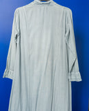 V-neck design with front gathered style and long sleeves cotton kaftan 3688 - قفطان