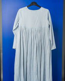 V-neck with classic design and Both arms gathered style with long sleeves cotton kaftan 3690 - قفطان