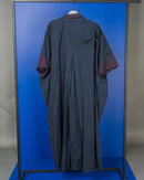 Oversized with embroidered neck design and embroidered sleeves cotton kaftan 3676 - قفطان