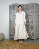 Klosh design with front stylish buttons and embroidered, long sleeves with buttons cotton kaftan 3079 - قفطان