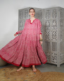 V-neck embroidered with dots stylish Klosh and Gathered design, Long sleeves and cotton kaftan 3104 - قفطان