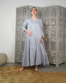 Klosh design with front stylish buttons and embroidered, long sleeves with buttons cotton kaftan 3083 - قفطان