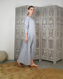 Klosh design with front stylish buttons and embroidered, long sleeves with buttons cotton kaftan 3083 - قفطان