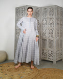 Klosh design with front stylish buttons and embroidered, long sleeves with buttons cotton kaftan 3076 - قفطان