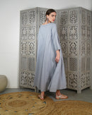 Klosh Design with front embroidered and style buttons, half quarter sleeves cotton kaftan 3023 - قفطان