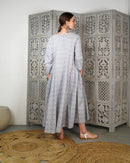 Klosh Design with front embroidered and style buttons, half quarter sleeves cotton kaftan 3016 - قفطان