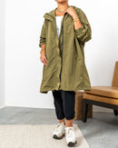 Oversized Hoodie with polyester Cotton Jacket 3572 - جاكيت