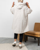 Oversized Hoodie with polyester Cotton Jacket 3575 - جاكيت