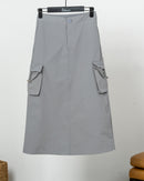Flap pocket side cargo Skirt 3584 - تنورة