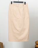 Flap Pocket Split Thigh Skirt 3588 - تنورة