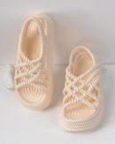 Fashion Outdoor Wedge Sandals, Criss Cross Flatform Sandals 2803 - حذاء