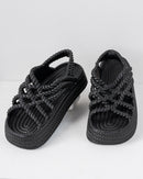 Fashion Outdoor Wedge Sandals, Criss Cross Flatform Sandals 2803 - حذاء