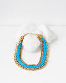 Layered Chain Two Tone Necklace 2793 - اكسسوارات