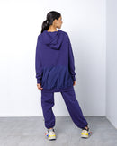 CROPPED TOP W/HOODIE GATHERED BOTTOM PANT ACTIVEWEAR 2258 - ملابس رياضية