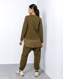 V-NECK W/SHERWAL GATHERED BOTTOM PANT ACTIVEWEAR 2263 - ملابس رياضية