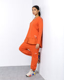 V-NECK W/SHERWAL GATHERED BOTTOM PANT ACTIVEWEAR 2263 - ملابس رياضية