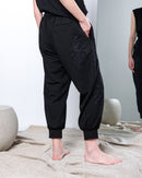 Elastic Wasit with tie and Satin Faille Design Pants 3362 -  بنطلون