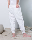 Elastic Wasit with tie and Satin Faille Design Pants 3363 -  بنطلون