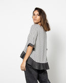 DOTTED PRINTED BLOUSE 1046 - بلوزه