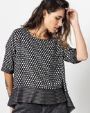 DOTTED PRINTED BLOUSE 1046 - بلوزه