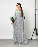 SEQUINS EMBROIDERED CHECK KAFTAN 1592 - قفطان