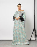 SEQUINS EMBROIDERED CHECK KAFTAN 1592 - قفطان