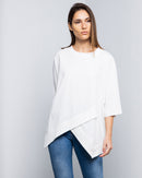 OVERSIZED WRAPPED BLOUSE 1621 - بلوزة