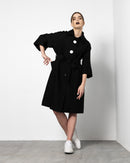 WAIST BELTED BUTTONED COAT 1821 - كوت