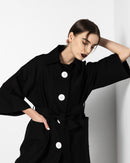 WAIST BELTED BUTTONED COAT 1821 - كوت