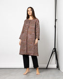 CHECKED OPEN FRONT JACKET 1864 - جاكيت