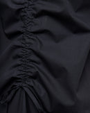 V-NECK GATHERED COTTON DRESS 1874 - فستان