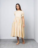 RUFFLES WAIST COTTON DRESS 1875 - فستان