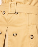 BELTED BUTTONED COTTON TWILL SKIRT 1878 - تنورة