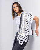 ROUND NECK SIDE DOTTED SHAWL T-SHIRTS 1883 - تي شيرت