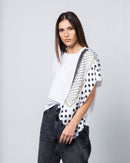 ROUND NECK SIDE DOTTED SHAWL T-SHIRTS 1883 - تي شيرت
