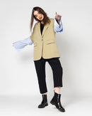 V-NECK STRIPED BLAZER 1607 - بليزر